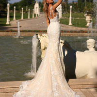 white lace wedding dress 