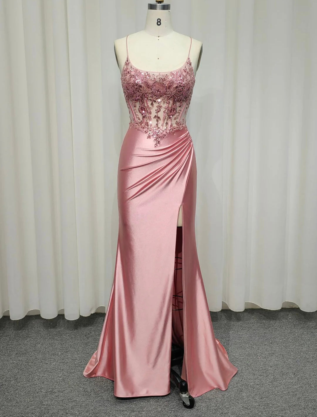 Pink evening gown
